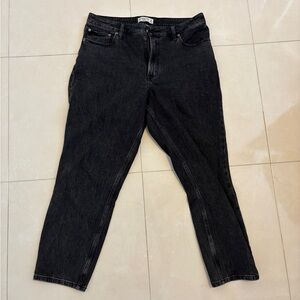 A&F mom straight leg Black Jeans